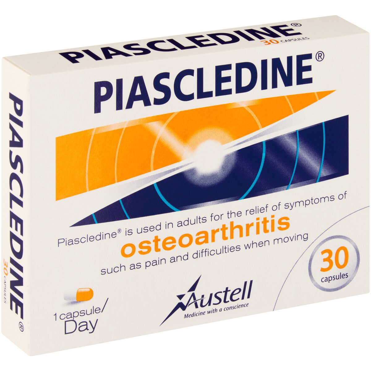 Piascledine osteoarthritis capsules box, 30 capsules, 1 per day