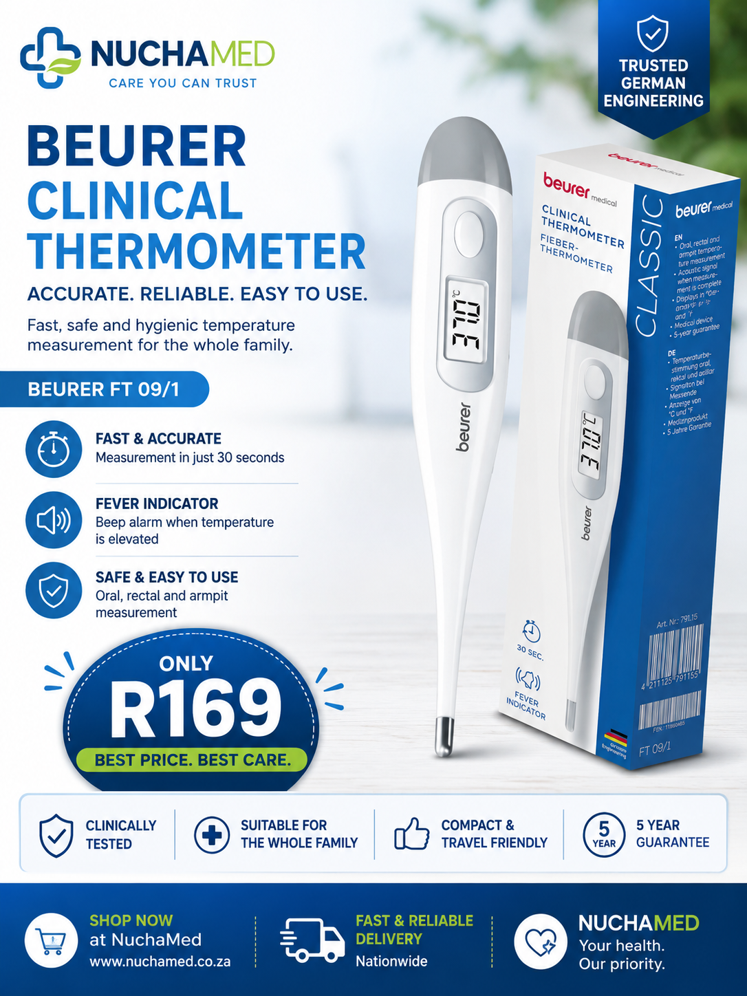 Beurer FT 09/1 Clinical Thermometer