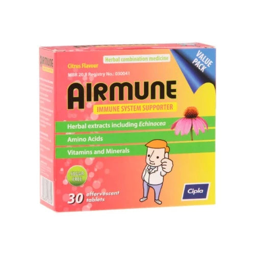 Airmune Immune System Supporter – Citrus Flavour (30 Effervescent Tablets)