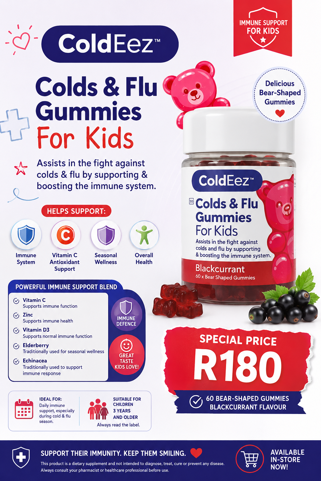ColdEez Colds & Flu Gummies For Kids